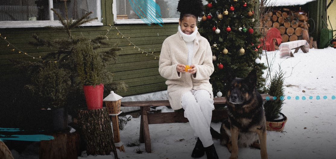 Los perros en navidad 