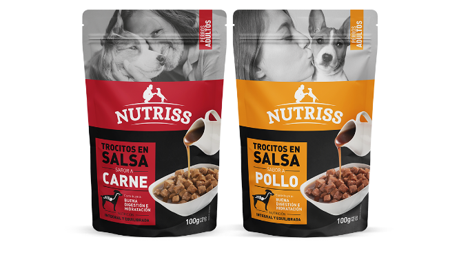 alimento humedo para perros nutriss trocitos en salsa