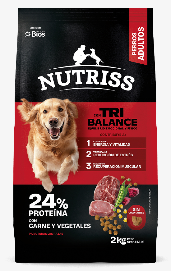 Nutriss tribalance para perros adultos con Carne y Vegetales